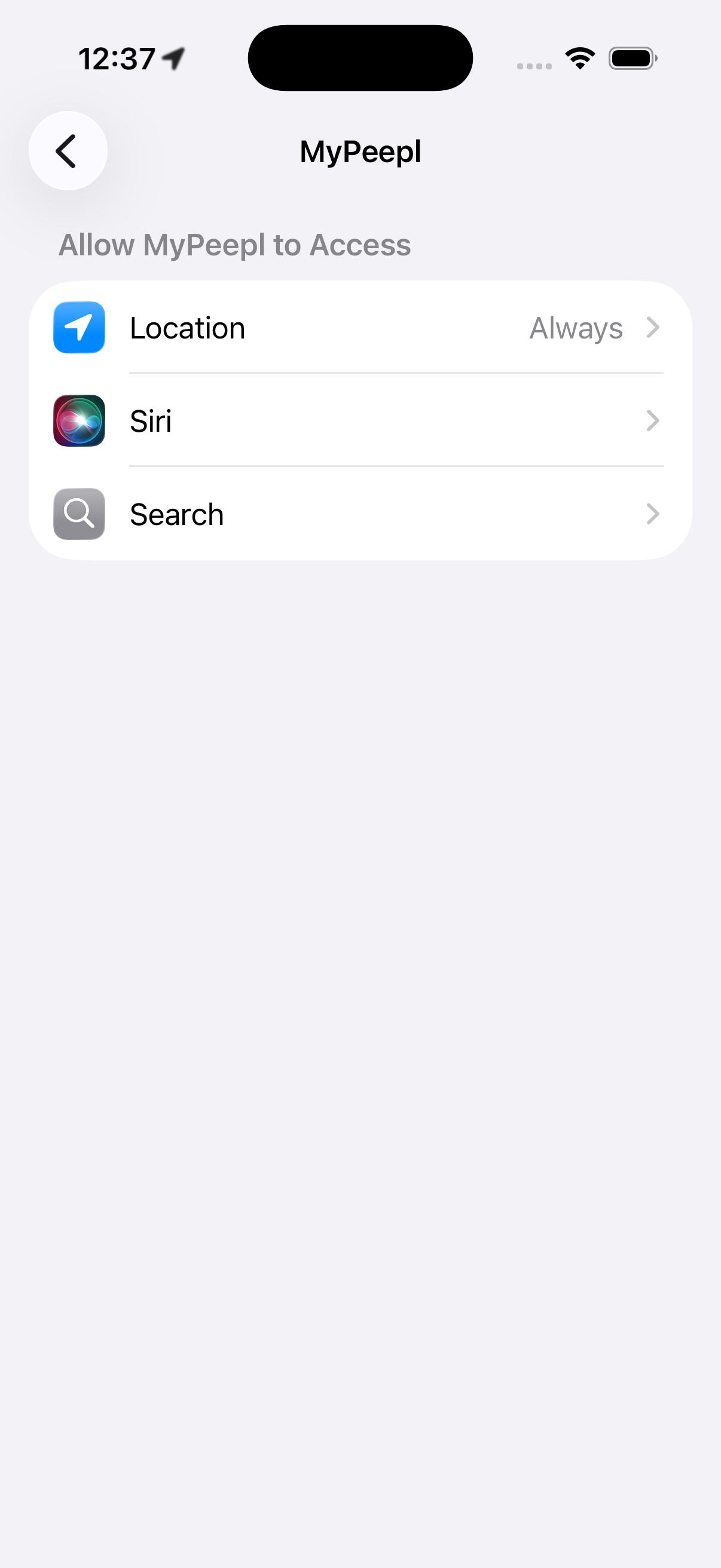 Background Tracking screen